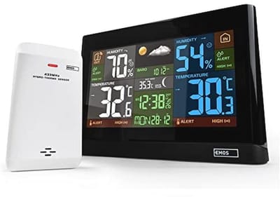 Draadloos Weerstation met Kleurendisplay - Binnen en Buiten Weersvoorspelling en Monitoring