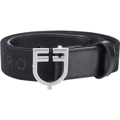 Leren riem met elastiek en lettering voor dames Equestro