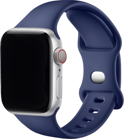 Innerlight® Sport - Marine Blauw - 38/40/41mm - S/M - Siliconen bandje geschikt voor Apple Watch - Geschikt als Apple Watch bandje voor Series 1/2/3/4/5/6/7/8/9/10 42mm/11 42mm/SE