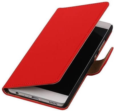 Bookstyle Wallet Case Hoesje Geschikt voor Huawei P9 Plus Rood
