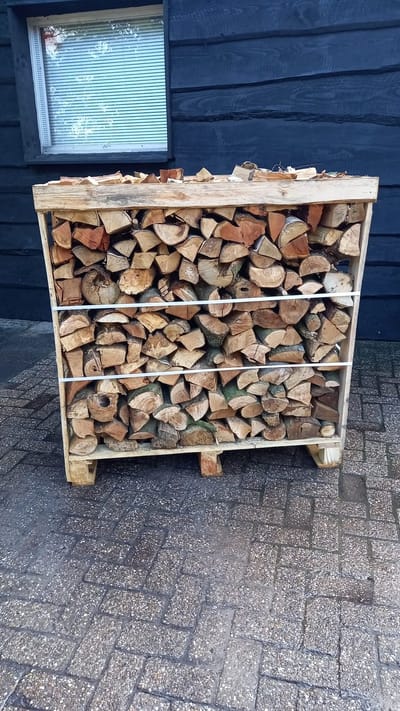 Haardhout, Es | 4 mini pallets 0,3 kuub strak gestapeld