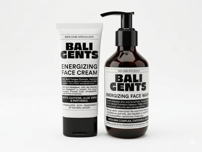 Bali Gents Energizing Skincare Set voor Mannen – Gezichtsverzorging Duo – Face Wash & 24h Dagcrème – Anti-Vermoeidheid & Hydraterend – Cadeau voor hem