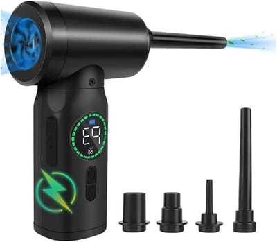 Draadloze Stofzuiger - Luchtblazer Kruimeldief - Auto en Huis Reinigen - 2-in-1 Functionaliteit - 500 Gram Gewicht - Zwart
