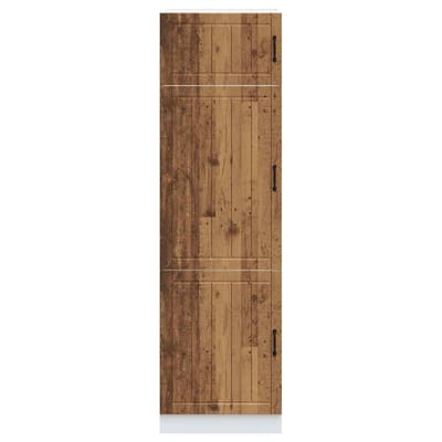 vidaXL - Keukenkast - Lucca - bewerkt - hout - oud - houtkleurig