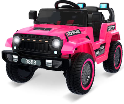 Danky Auto - Elektrische Kinderauto 12V - Magenta - 2.4G Afstandsbediening - Bluetooth & Muziek - LED Koplampen - 3-6j