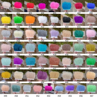 1 meter paarse struisvogelveren franje 8-10 cm natuurlijke pluimen lint voor bruiloft decoratie feestjurk kleding accessoires 8-10cm