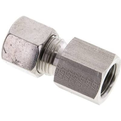 10S & M16x1.5 RVS Rechte Snijringkoppeling Binnendraad 630bar ISO 8434-1
