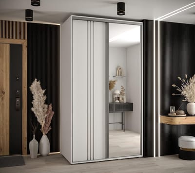Luxe Kledingkast – Wit – 2x130x60 cm – Industrohome