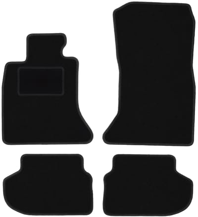 Zwarte velours vloermatten voor: BMW 5 F10 FL sedan (2013-2017)