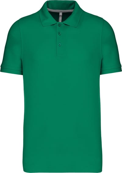 Herenpolo korte mouwen met knopen merk Kariban Kelly Groen - 3XL