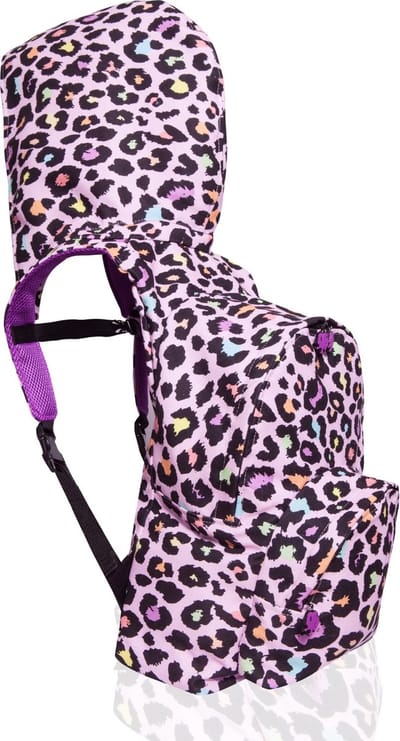 Morikukko - Schooltas - Rugzak Met Capuchon - PINK CHEETAH - Rugzak Meisje - 18,5lt - 7+ jaar