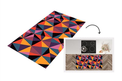 Keukenloper - Loper keuken - Geometrie - 3D - Driehoek - Patronen - 120x60 cm - Keukenloper vinyl