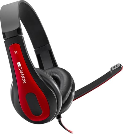 Canyon HSC-1 Headset Bedraad Hoofdband Oproepen/muziek Zwart, Rood