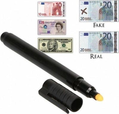 Nep geld pen / Detectie pen / vals geld pen / Bank note pen / 1 stuk / valsgelddetectorpen / valsgelddetectiepen / vals geld marker /  geld tester / vals geld pen