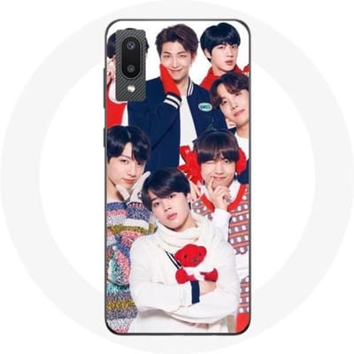 Coque de Protection - MANIACASE - Samsung Galaxy A02 - Souple - Blanc - BTS Affiche Memebers