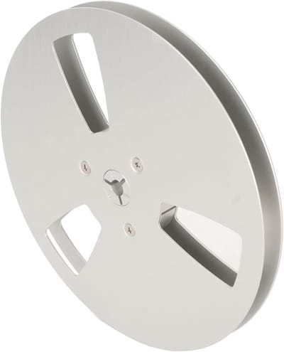 Lege Spoel - Tape Spoel - Bandrecorder Reparatie - Aluminiumlegering Constructie - 7 Inch Diameter - Zilver
