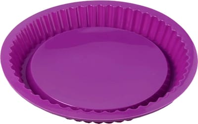 Fruittaartvormen, siliconen taartbodemvormen, siliconen cakebodemvormen, antiaanbak siliconen bakvormen, 2-pack (paars)