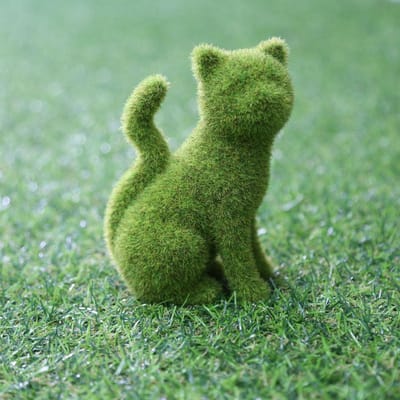 Bezaaid Dierenbeeld Europees Stijl Handgemaakt Hars Simulatie Mos Bezaaid Figuur voor Tuin beige