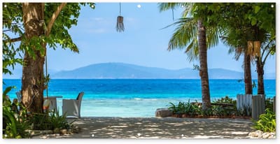 Dailygoods- Tuinposter 200x100 cm - Buitenschilderij - Tuinposters voor buiten - Wanddecoratie - Tropisch - UV-werende inkt - Buitenposter