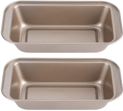 Dailygoods- Broodpan Gouden - Anti-aanbak - Koolstofstaal - Broodbakpan - Broodvorm - Snelle Warmtegeleiding - Binnenmaat 21,6x11x5,5cm - Bakvorm