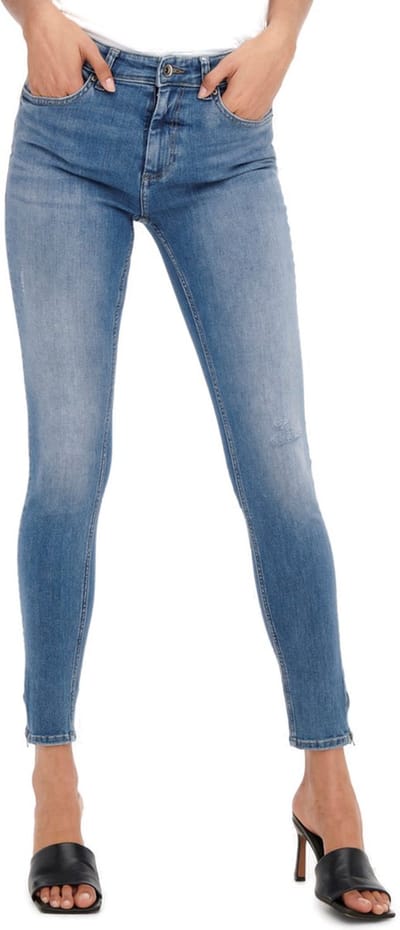 ONLY ONLBLUSH MID SK ANK ZIP DNM TAI848 NOOS Dames Jeans - Maat XS x L32