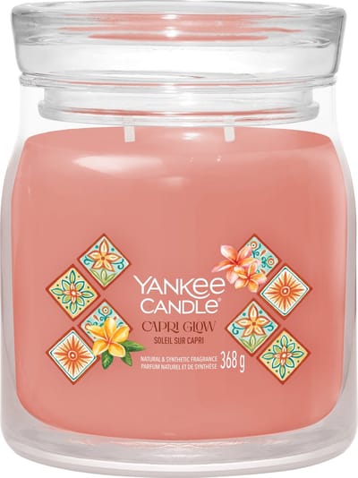 Yankee Candle - Capri Glow Medium Geurkaars - 50 branduren - 2 lonten