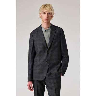Paul Smith Mens 2 Button Jacket Navy Size: 48 | Blazers Outlet | Heren | Grijs