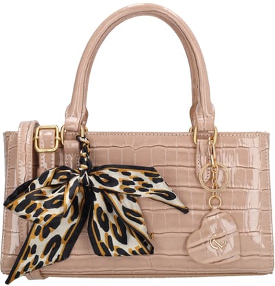 Charm London Knightsbridge Handtas - Schoudertas - Crossbody - Lak - Croco - Oudroze