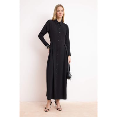 Dames maxi-jurk, plat model, lang, casual/dagelijks, A-lijn model, geschikt voor hijab