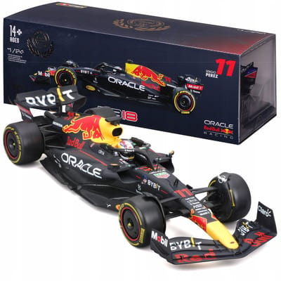 Bburago F1 Oracle Red Bull RB18 Sergio Perez 1:24 met Helm
