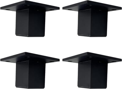 Metalen Meubelpoten - Kastpoten Bankpoten - Meubels Verhogen - Aluminium Legering - 55 cm Hoogte - Zwart