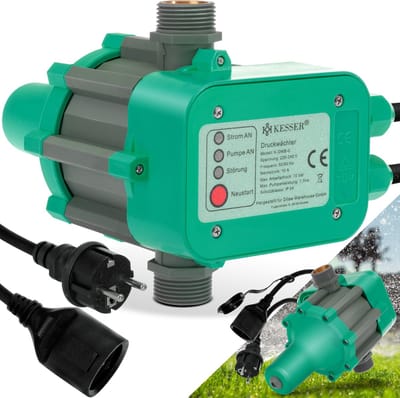 KESSER® Elektronische Drukschakelaar voor Waterpomp Dompelpomp - automatische Pomp Schakelaar - Groen