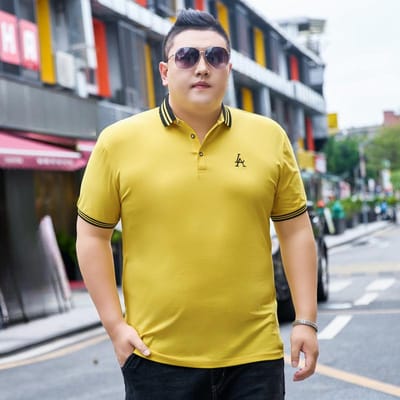 Nieuwe Dikke Man Heren Plus Size Plus Size Eenvoudige Revers POLO Shirt Casual Ijszijde Katoen Korte Mouw T-shirt 7XL