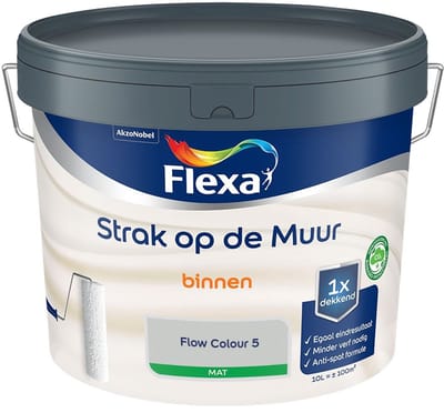 Flexa - Strak Op De Muur Binnen Mat - Flow Colour 5 - Mengverf - 10 L