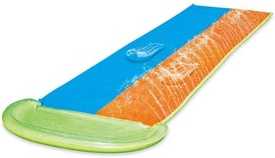 Waterglijbaan Racer - Tuin Glijbaan - Zomer Plezier - Dubbele Racebaan - 549 cm Lang