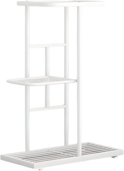 Plantenstandaard 3-Laags - Hoek Plantenrek voor Binnen & Buiten - Terras, Tuin & Balkon - Metaal/Hout