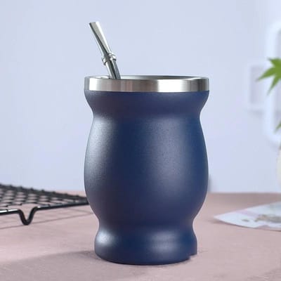Dubbelwandige Mate Natuurlijke Kalebas Theekop Set Bombillas Yerba Mate Theekop Isolatiewand Kalebas Theekop Mate Rietje Set 201-300ml