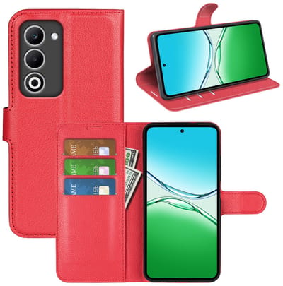 MobyDefend Hoesje - Geschikt voor Oppo A5 5G - Kunstleren Wallet Book Case (Sluiting Voorkant) - Rood