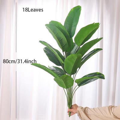 1 stuks Grote Tropische Palmboom Kunstplanten Nep Bananenplanten Bladeren Echte Aanraking Plastic Monstera Voor Huis Tuin Feest Decor