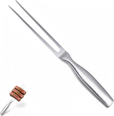 RVS Vleesvork en Braadpen 27 cm - Professioneel Keukenhulpje voor Grillen en Serveren