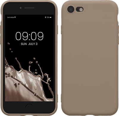 kwmobile telefoonhoesje geschikt voor Apple iPhone SE (2022) / iPhone SE (2020) / iPhone 8 / iPhone 7 - Hoesje voor smartphone - Precisie camera uitsnede - In taupe
