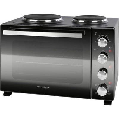 ProfiCook KK 1302 - 4 in 1 vrijstaande mini oven - inclusief kookplaten - Mini Keuken - 32 Liter