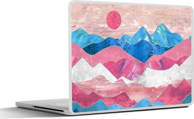 Laptop sticker - 11.6 inch - Transgender - Pride - Marmer print - 30x21cm - Laptopstickers - Laptop skin - Cover