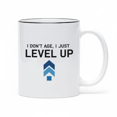 I Don’t Age, I Just Level Up Mok 330ml – Gamer Verjaardag Koffiebeker – Grappig Cadeau voor Gamers & Vrienden
