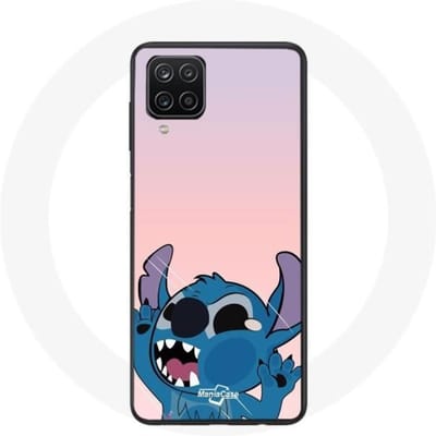 Coque - Maniacase - Galaxy A12 - Souple - Rose - Stitch le Nez en l'air rose