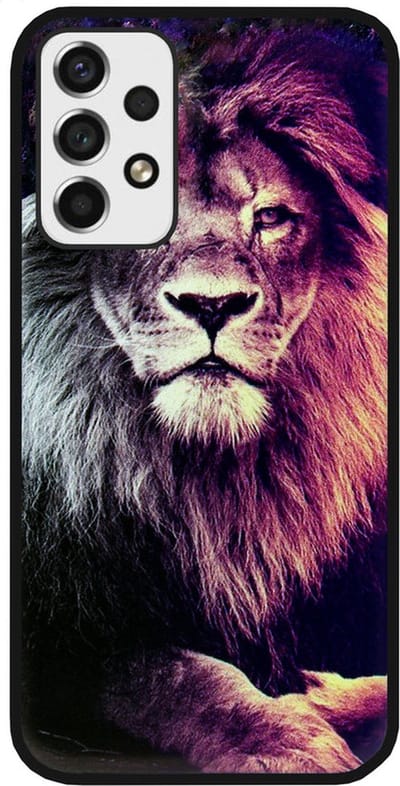 ADEL Siliconen Back Cover Softcase Hoesje Geschikt voor Samsung Galaxy A73 - Leeuw