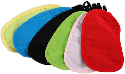 Set van 6 Dubbellaagse Oogmaskers voor Kinderen - Zwartafsluitend voor Concentratie en Sensorische Spel