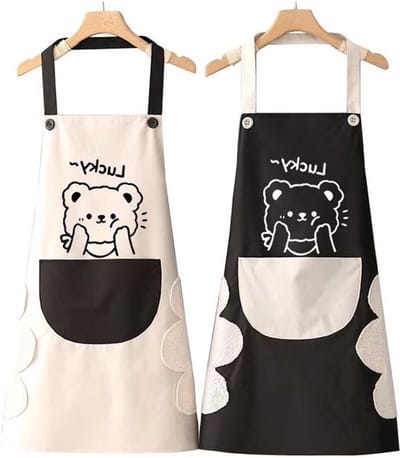 Keukenschort Professioneel - Unisex Verstelbaar Kookschort voor Keuken Catering Pottenbakker Schilder Barman Houtbewerking Grill Werkplaats - Handgemaakt - 2 Stuks