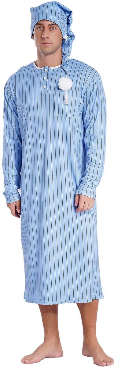 Heren sissy pyjama - Mantel en Hoed - Rollenspel - Erotisch - Sexy - Nachtkleding - Goede kwaliteit