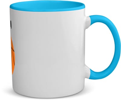 Akyol - basketbal met eigen naam koffiemok - theemok - blauw - Basketbal - basketballer - sport - 350 ML inhoud